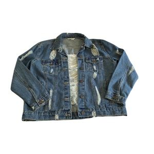 Highway Denim Jean Jacket Blue Long Sleeve Size M